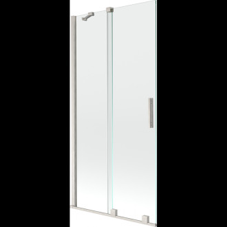 Mexen Velar posuvná vanová zástěna se 2 křídly 90 x 150 cm, průhledná, kartáčovaný nikl - 896-090-000-01-97