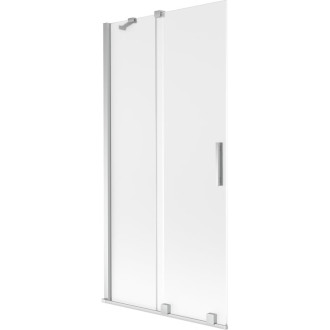 Mexen Velar posuvná vanová zástěna se 2 křídly 95 x 150 cm, matná, chrom - 896-095-000-31-01