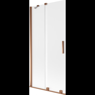 Mexen Velar posuvná vanová zástěna se 2 křídly 90 x 150 cm, matná, růžové zlato - 896-090-000-31-60