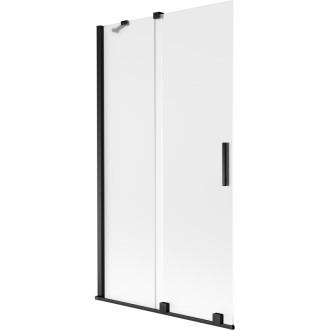 Mexen Velar 2dílná posuvná vanová zástěna 100 x 150 cm, matná, černá - 896-100-000-31-70
