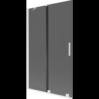Mexen Velar posuvná vanová zástěna se 2 křídly 110 x 150 cm, grafitová, bílá - 896-110-000-41-20