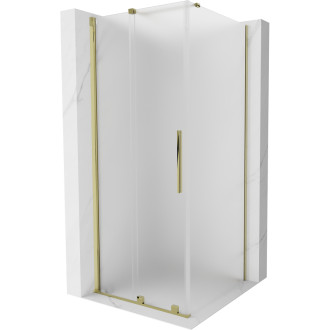 Posuvný sprchový kout Mexen Velar 90 x 90 cm, matná, zlatá - 871-090-090-31-50