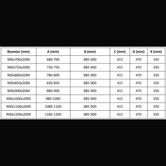 Posuvný sprchový kout Mexen Velar 90 x 110 cm, matná, zlatá - 871-090-110-31-50