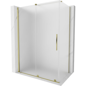 Posuvný sprchový kout Mexen Velar 150 x 85 cm, matná, zlatá - 871-150-085-31-50