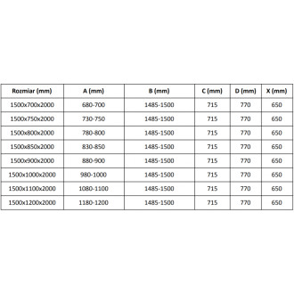 Mexen Velar posuvný sprchový kout 150 x 70 cm, matná, růžové zlato - 871-150-070-31-60