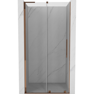 Posuvné sprchové dveře Mexen Velar L 90 cm, průhledné, růžové zlato - 871-090-003-01-60