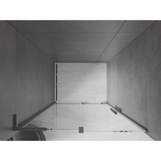 Posuvné sprchové dveře Mexen Velar L 110 cm, průhledné, stříbrná - 871-110-003-01-95