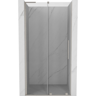 Posuvné sprchové dveře Mexen Velar L 90 cm, průhledné, kartáčovaný nikl - 871-090-003-01-97