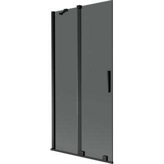 Mexen Velar posuvná vanová zástěna se 2 křídly 90 x 150 cm, grafitová, černá - 896-090-000-41-70