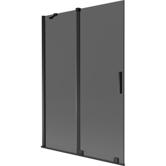 Mexen Velar posuvná vanová zástěna se 2 křídly 120 x 150 cm, grafitová, černá - 896-120-000-41-70
