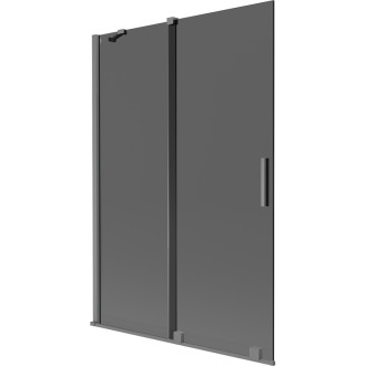 Mexen Velar posuvná vanová zástěna se 2 křídly 120 x 150 cm, grafit, stříbrná - 896-120-000-41-95