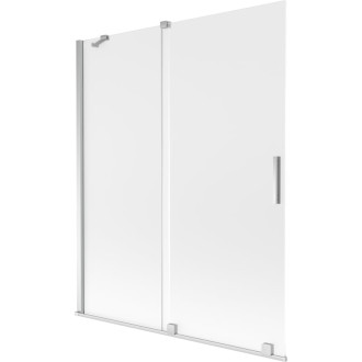 Mexen Velar posuvná vanová zástěna se 2 křídly 140 x 150 cm, matná, chrom - 896-140-000-31-01