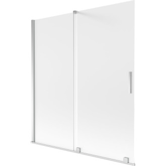 Mexen Velar posuvná vanová zástěna se 2 křídly 150 x 150 cm, matná, chrom - 896-150-000-31-01