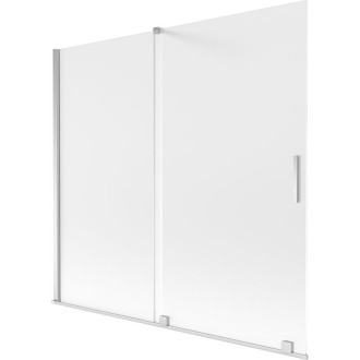 Mexen Velar posuvná vanová zástěna se 2 křídly 170 x 150 cm, matná, chrom - 896-170-000-31-01