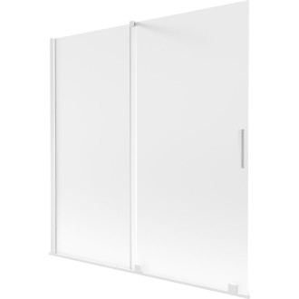 Mexen Velar 2dílná posuvná vanová zástěna 160 x 150 cm, matná, bílá - 896-160-000-31-20