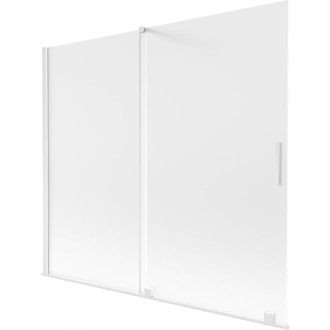 Mexen Velar 2dílná posuvná vanová zástěna 180 x 150 cm, matná, bílá - 896-180-000-31-20