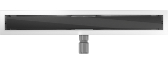 Mexen Flat MGB odtokový žlab 50 cm černé sklo - 1026050-15