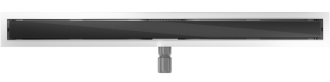 Mexen Flat MGB odtokový žlab 90 cm černé sklo - 1026090-15