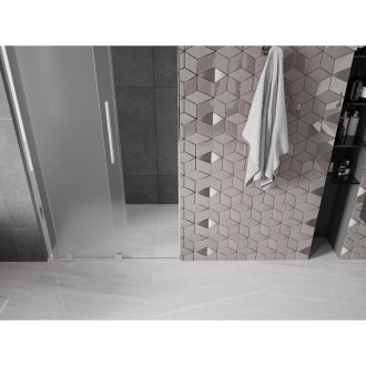 Posuvné sprchové dveře Mexen Velar L 110 cm, matné, chrom - 871-110-003-31-01