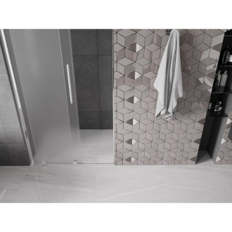 Posuvné sprchové dveře Mexen Velar L 120 cm, matné, chrom - 871-120-003-31-01