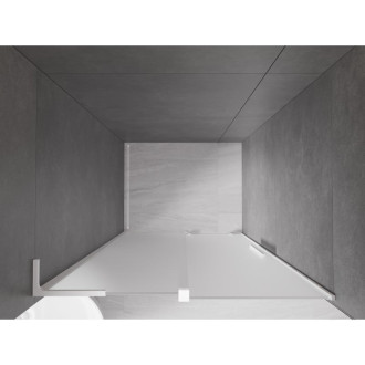 Posuvné sprchové dveře Mexen Velar L 110 cm, matné, bílé - 871-110-003-31-20