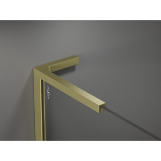Posuvné sprchové dveře Mexen Velar L 120 cm, matné, kartáčované zlato - 871-120-003-31-55