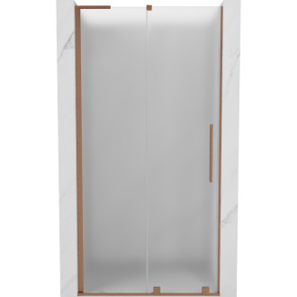 Posuvné sprchové dveře Mexen Velar L 110 cm, matná, kartáčovaná měď - 871-110-003-31-65