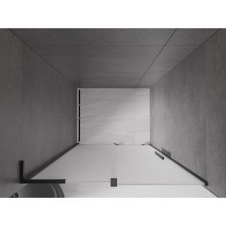 Posuvné sprchové dveře Mexen Velar L 90 cm, matné, černé - 871-090-003-31-70