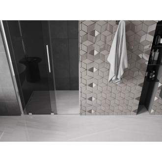 Posuvné sprchové dveře Mexen Velar L 90 cm, grafit, chrom - 871-090-003-41-01