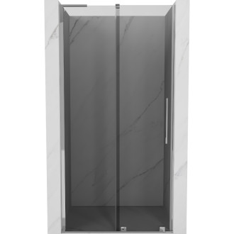 Posuvné sprchové dveře Mexen Velar L 110 cm, grafit, chrom - 871-110-003-41-01