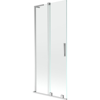 Mexen Velar L 2dílná posuvná vanová zástěna 80 x 150 cm, průhledná, chrom - 896-080-003-01-01