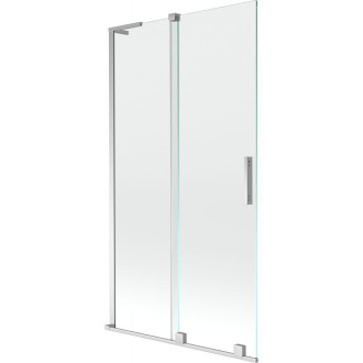 Mexen Velar L 2dílná posuvná vanová zástěna 100 x 150 cm, průhledná, chrom - 896-100-003-01-01