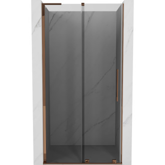 Posuvné sprchové dveře Mexen Velar L 110 cm, grafit, růžové zlato - 871-110-003-41-60