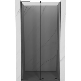 Posuvné sprchové dveře Mexen Velar L 110 cm, grafit, kartáčovaná pistolově šedá - 871-110-003-41-66