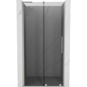 Posuvné sprchové dveře Mexen Velar L 100 cm, grafit, kartáčovaný nikl - 871-100-003-41-97