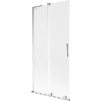 Mexen Velar L 2dílná posuvná vanová zástěna 95 x 150 cm, matná, chrom - 896-095-003-31-01