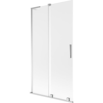 Mexen Velar L 2dílná posuvná vanová zástěna 100 x 150 cm, matná, chrom - 896-100-003-31-01