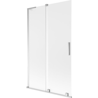 Mexen Velar L 2dílná posuvná vanová zástěna 110 x 150 cm, matná, chrom - 896-110-003-31-01