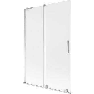 Mexen Velar L 2dílná posuvná vanová zástěna 120 x 150 cm, matná, chrom - 896-120-003-31-01