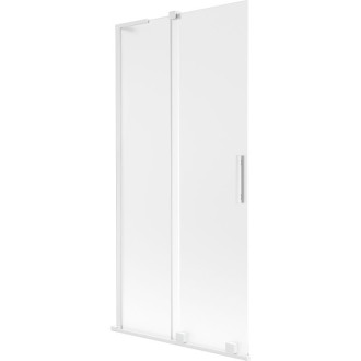 Mexen Velar L 2dílná posuvná vanová zástěna 95 x 150 cm, matná, bílá - 896-095-003-31-20