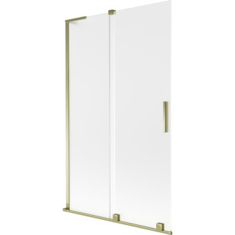 Mexen Velar L 2dílná posuvná vanová zástěna 110 x 150 cm, matná, zlatá - 896-110-003-31-50