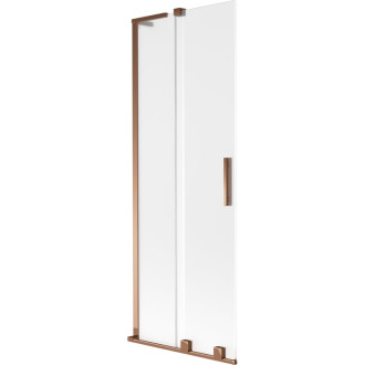 Mexen Velar L 2dílná posuvná vanová zástěna 75 x 150 cm, matná, růžové zlato - 896-075-003-31-60