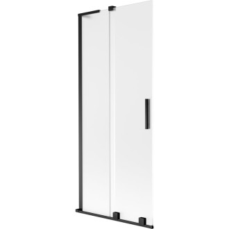 Mexen Velar L 2dílná posuvná vanová zástěna 80 x 150 cm, matná, černá - 896-080-003-31-70