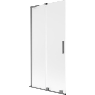 Mexen Velar L 2dílná posuvná vanová zástěna 95 x 150 cm, matná, stříbrná - 896-095-003-31-95