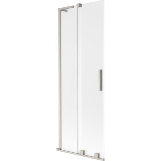 Mexen Velar L 2dílná posuvná vanová zástěna 70 x 150 cm, matná, kartáčovaný nikl - 896-070-003-31-97