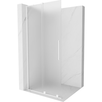 Mexen Velar L Posuvná sprchová zástěna 100 x 200 cm, tloušťka mlhy 8 mm, bílá - 871-100-003-33-20