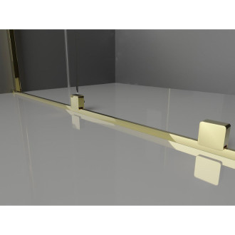 Mexen Velar L Posuvná sprchová zástěna 90 x 200 cm, matná 8 mm, zlatá - 871-090-003-33-50