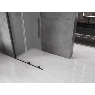 Mexen Velar L Posuvná sprchová zástěna 110 x 200 cm, tloušťka mlhy 8 mm, černá - 871-110-003-33-70