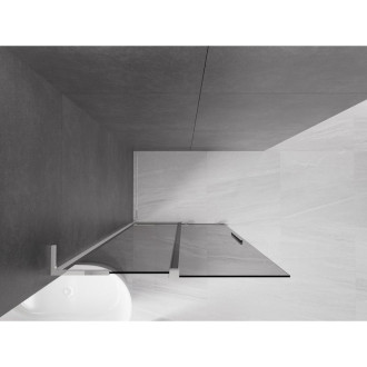 Mexen Velar L Posuvná sprchová zástěna 110 x 200 cm, grafit 8 mm, chrom - 871-110-003-43-01