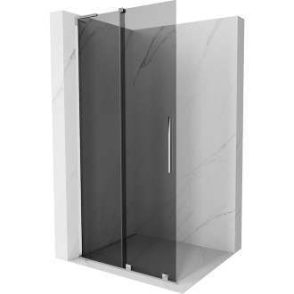 Mexen Velar L Posuvná sprchová zástěna 120 x 200 cm, grafit 8 mm, chrom - 871-120-003-43-01